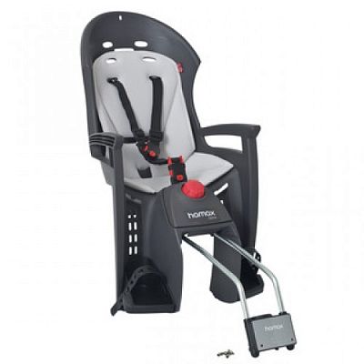 Превью  Велокресло детское HAMAX Siesta W/lockable Bracket Grey/Black на подседельную трубу 22 кг (HAM553501